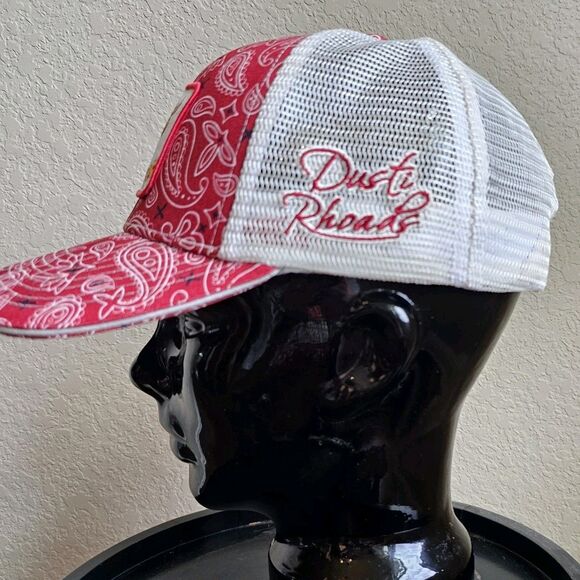 Dusti Rhoads Red Howdy Highland Baseball Cap Hat Farm Ranch Barn - Picture 4 of 6